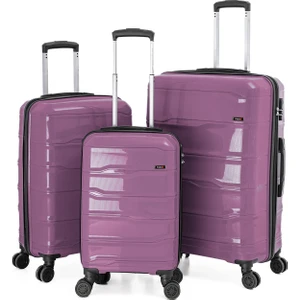 23  3' Lü Set Kırılmaz Polipropilen Valiz Seyahat Tatil Çeyiz Tekerlekli