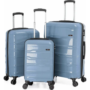 23  3' Lü Set Kırılmaz Polipropilen Valiz Seyahat Tatil Çeyiz Tekerlekli