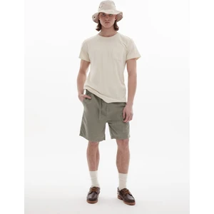 Erkek Basıc Sıfır Yaka Kısa Kollu Regular Bej T-shırt