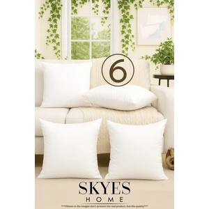 | 6 Adet | Ultra Dolgun Kare Kırlent Içi Yastık | Boncuk Silikon | Boncuk Elyaf | Antialerjik Kumaş | Premium | Kırlent Içi, Kırlent Iç Yastığı, Yastık Içi Yastık, Kırlent Içi Yastık Silikon Dolgulu |