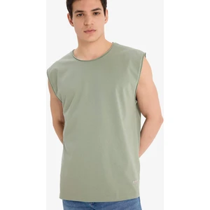 %100 Pamuk Boxy Fit Bisiklet Yaka Basic Düz Atlet C7205AX25SM