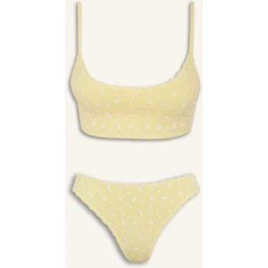 Kadın 2'li Takım Desenli Seamles Kumaş Bralet Külot-Fall in Love E6601AX25SM