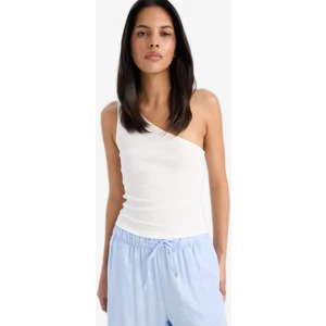 Slim Fit Dar Kesim Tek Omuzlu Fitilli Kaşkorse Atlet A7453AX25SM