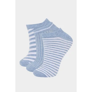 Kadın 3'lü Pamuklu Patik Çorap