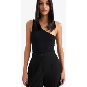 Slim Fit Dar Kesim Tek Omuzlu Fitilli Kaşkorse Atlet A7453AX25SM