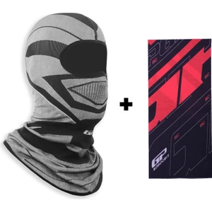 Gp Kompozit Kışlık Motorcu Balaklava Maske Gri (1 Adet Boyunluk Buff Hediye)