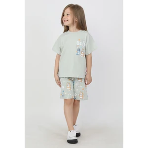 E Çocuk Bluey Köpekli Kız Çocuğu 2 Li Takım 4874