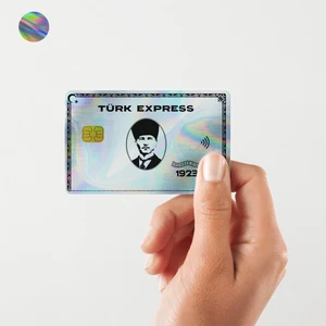 Türk Express Kart Kaplama Hologramlı Sticker Kart Etiketi 