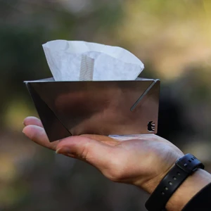 Kamp Ayısı Kamp Ayısı® Coffdripp™ V60 Filtre Kahve Demlik: Katlanabilir Paslanmaz Çelik Kahve Dripper