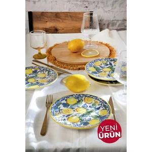 Lemon Glow Ege Pasta Tabağı 20 cm 4 Parça