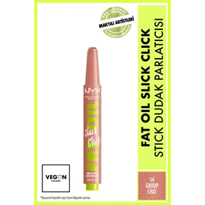 NYX Professional Makeup Fat Oil Slick Click Parlatıcı Dudak Balmı - 14 group Chat