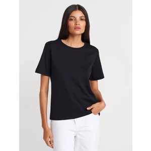 31763 Bisiklet Yaka T-Shirt-Siyah