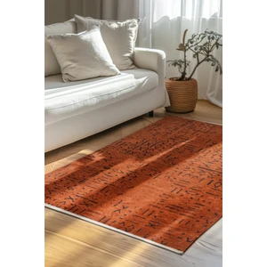 Venüs Kiremit Iskandinav Desenli Kaymaz Pamuk Kilim – Makinede Yıkanabilir, Modern ve Şık Tasarım Halı