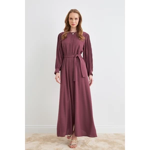 Kolları Piliseli Abaya - Gül Kurusu