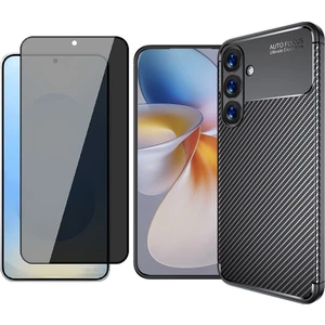 Samsung Galaxy S24 Plus Kılıf Zore Negro Silikon Kapak + Hayalet Ekran Koruyucu