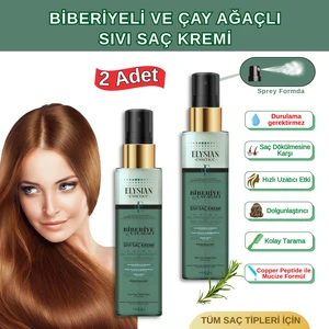 Elysian Essence Biberiye & Çay Ağacı Sıvı Saç Kremi 2'li Set – Durulanmayan Bakım Spreyi