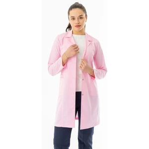 112 Giyim Spor Yaka Uzun Kol Kadın Personel Önlüğü Alpaka Kumaş Pembe (RNK111)