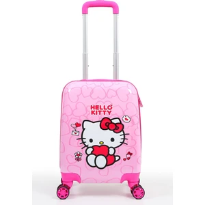 Hello Kitty  Çocuk Valizi Pembe Darbeye Dayanıklı