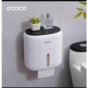 Ecoco Duvara Yapışkanlı Suya Dayanıklı Tuvalet Kağıdı Banyo Saklama Kutusu Çekmeceli