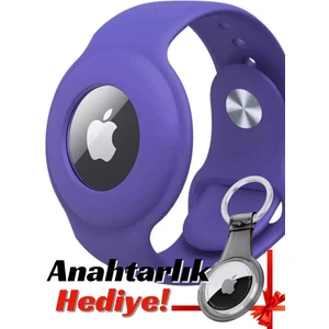 Apple AirTag Uyumlu Kordon (Anahtarlık li) & Bileklik - Çok Amaçlı Yumuşak Silikon Kılıf