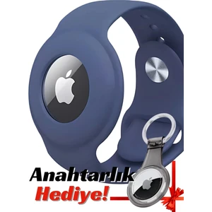 Apple AirTag Uyumlu Kordon (Anahtarlık li) & Bileklik - Çok Amaçlı Yumuşak Silikon Kılıf