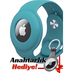 Apple AirTag Uyumlu Kordon (Anahtarlık li) & Bileklik - Çok Amaçlı Yumuşak Silikon Kılıf