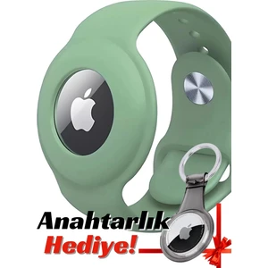 Apple AirTag Uyumlu Kordon (Anahtarlık li) & Bileklik - Çok Amaçlı Yumuşak Silikon Kılıf