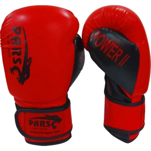 Power2 Hakiki Deri Boks Eldiveni Kırmızı-Siyah