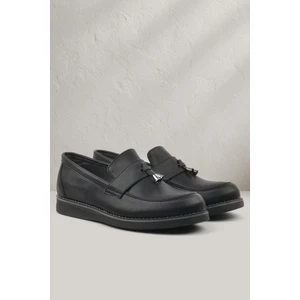 Siyah Mat Loafer Klasik Çocuk Ayakkabısı