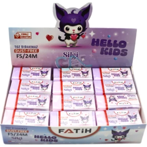 Hello Kids Dust Free Orta Boy Silgi No:24 24 Adet FA37074