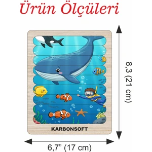 Cubuk Puzzle, 10'lu Set Puzzle, Hayvan Puzzle, Montesorri Puzzle, Hayvan Yapboz, 10'lu Yapboz