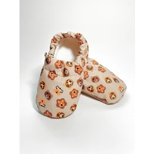 Yazlık Terleme Yapmayan Hayvan Desenli Pamuk Astarlı Bebek Patik - Esnek ve Kaydırmaz Tabanlı