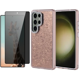 Samsung Galaxy S25 Ultra Kılıf Taşlı Tasarımlı Zore Kapi Kapak + Hayalet Ekran Koruyucu