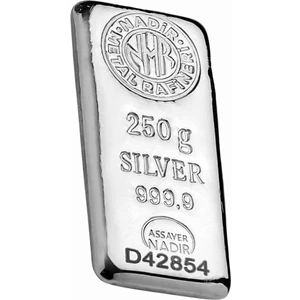 Nadir Metal Rafineri E-Gümüş 250 Gr Nadir Külçe Gümüş