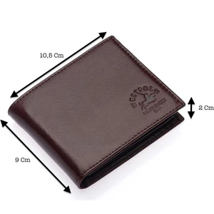 Bozuk Para ve Bol Kart Bölmeli Hakiki Deri Erkek Cüzdan Kartlık - Kahverengi