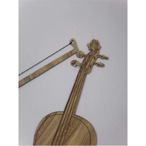 Etkinliklerine Özel Çocuk Kemanı Ahşap Mdf Lazer Kesim Keman 3mm (18.5*51CM)