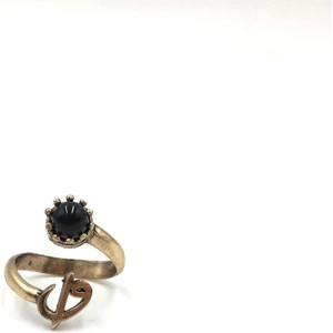 Oniks Eilfvav Mini Otantik Bronz Yüzük