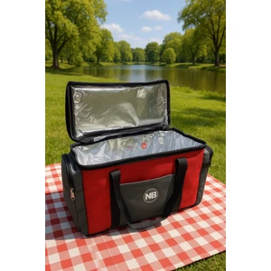 Yandan Cepli Yalıtımlı Soğutucu  El Askılı Taşınabilir Kamp Piknik Çantası-Orta Boy