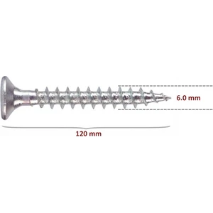 Sunta Vidası 6,0X120 Çinko 100 Adet