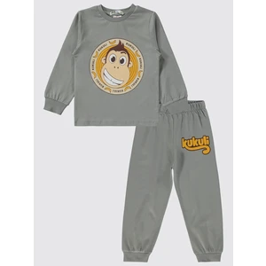 Civil Boys Erkek Çocuk Pijama Takımı 2-5 Yaş Gri