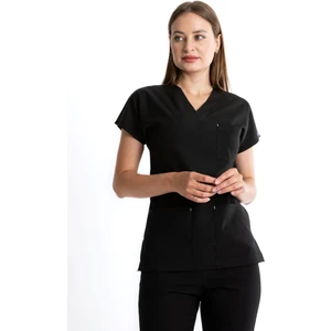 UÇAK MEDİKAL Siyah Core Flex Likralı Tek Üst