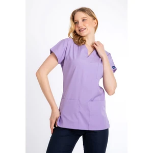 Uçak Medikal Lila Core-flex Likralı Tek Üst