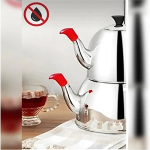 Çaydanlık Için Sızdırmatik Silikon Sızdırmaz Sıvı Tutucu (1 Pakette 2 Başlık)