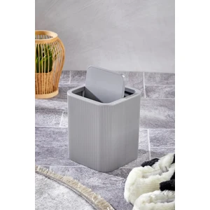 Çizgi Model, Kare Dönen Plastik Kapak Banyo Mutfak Tezgah Üstü Çöp Kovası 4lt A