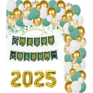 Mezun Oldum Mezuniyet Süsleme Balon Zinciri 2025