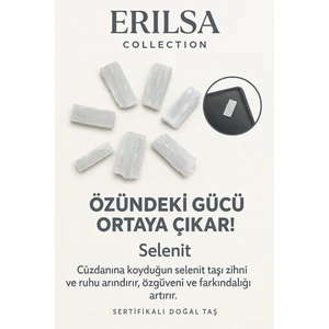 Sertifikalı Cüzdan Boy Ham Selenit Taşı Kütle - Arınma, Berraklık ve Günlük Enerji Temizliği