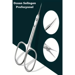 Ocean Kıvrımlı Tırnak Eti Makası Profesyonel Manikür Küçük Makas Paslanmaz Çelik