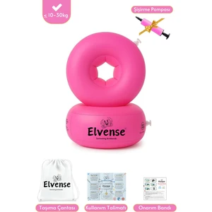 Çocuk Yüzme Kolluğu Seti (10-30 Kg) – Pompalı + Taşıma Çantalı - Pembe
