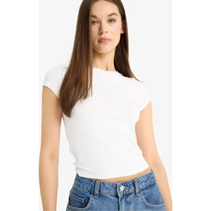 Fitted Bisiklet Yaka Kısa Kollu Tişört F3833AX25SM