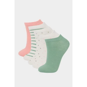 Kadın 5'li Pamuklu Patik Çorap E2170AXNS